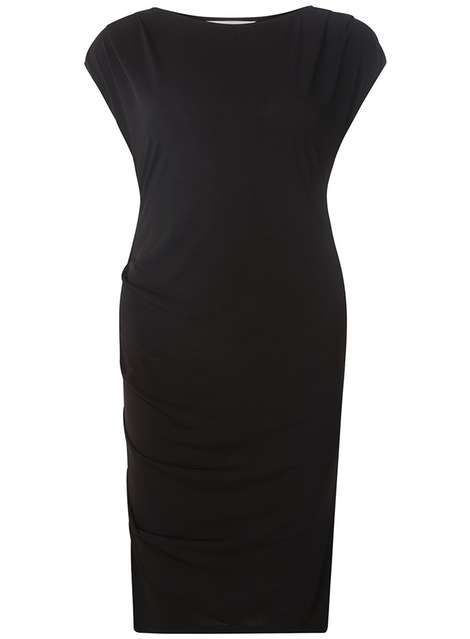 Petite Black Asymmetric Dress